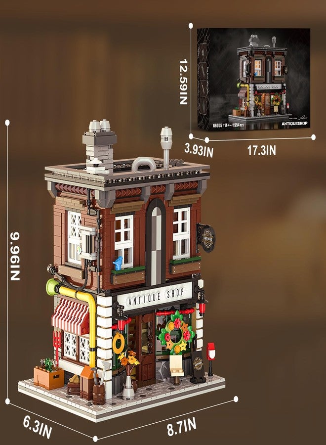 BNG Antique Shop Building Set for Adults, Retro Store Street View Modular Building Block Set with Light, Home Office Decor, Idea Gift for Teens 14+ (1954PCS) - Image 3